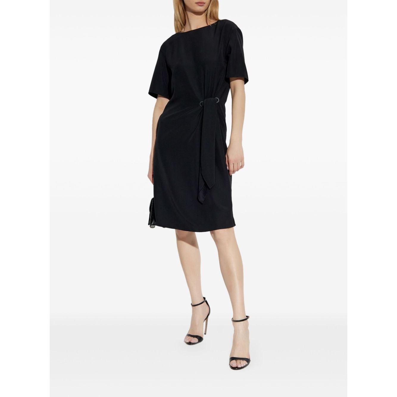 Emporio Armani midi dress with waist knot