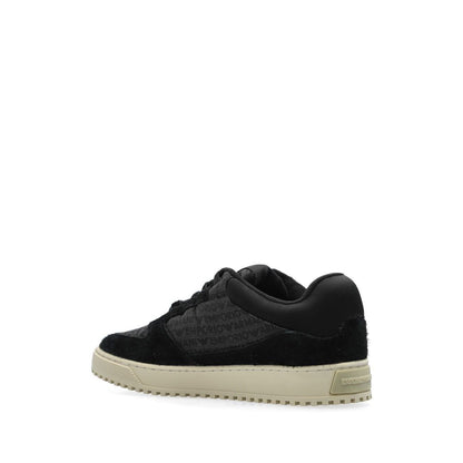 Emporio Armani Sneakers in jacquard fabric with logo lettering and suede