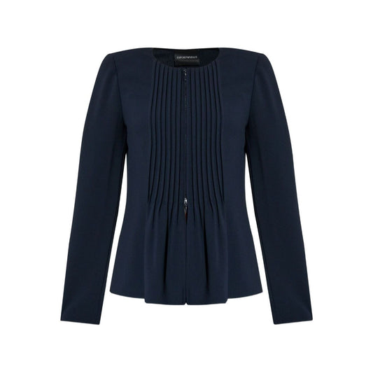 Emporio Armani Jacket in fluid woven fabric with pleats
