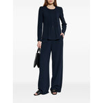 Emporio Armani Jacket in fluid woven fabric with pleats Jackets