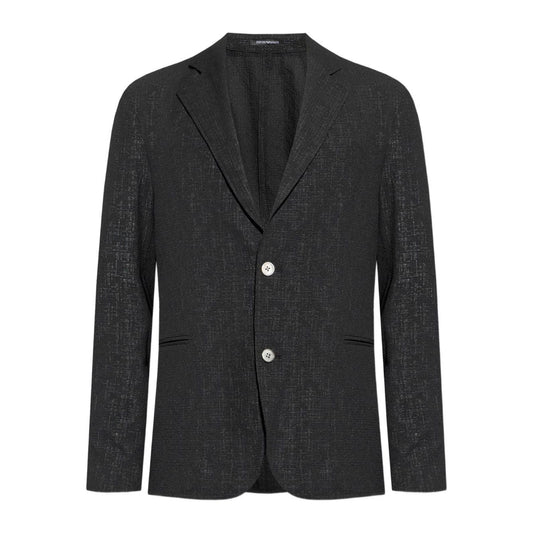 Emporio Armani Single breasted blazer Jackets Emporio Armani Dark Slate Gray