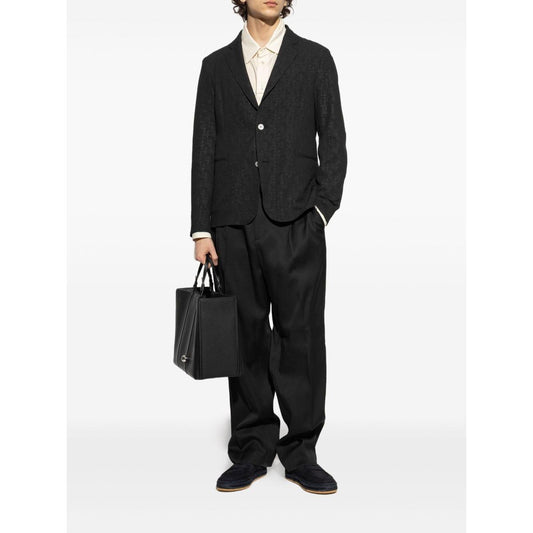 Emporio Armani Single breasted blazer Jackets Emporio Armani White Smoke