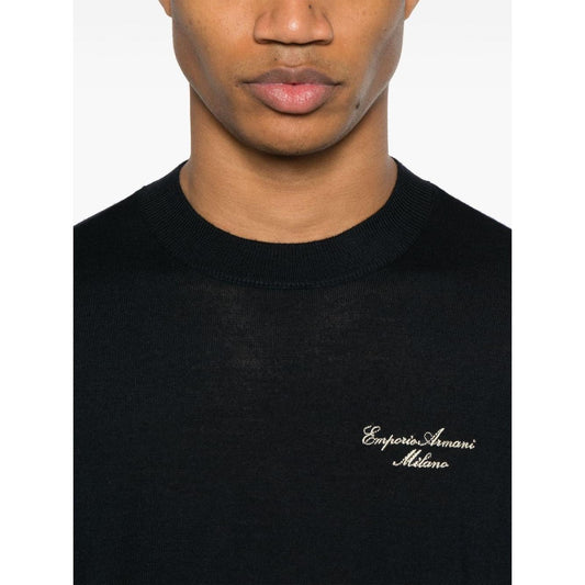 Emporio Armani Wool Blend Crewneck Sweater with Logo EM000903AF14698MB173-P25