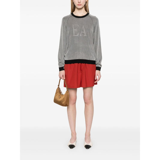 Emporio Armani Two-tone fisherman’s rib jumper with EA logo EW000954AF15111M8051-P25