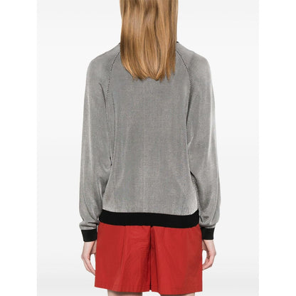 Emporio Armani Two-tone fisherman’s rib jumper with EA logo