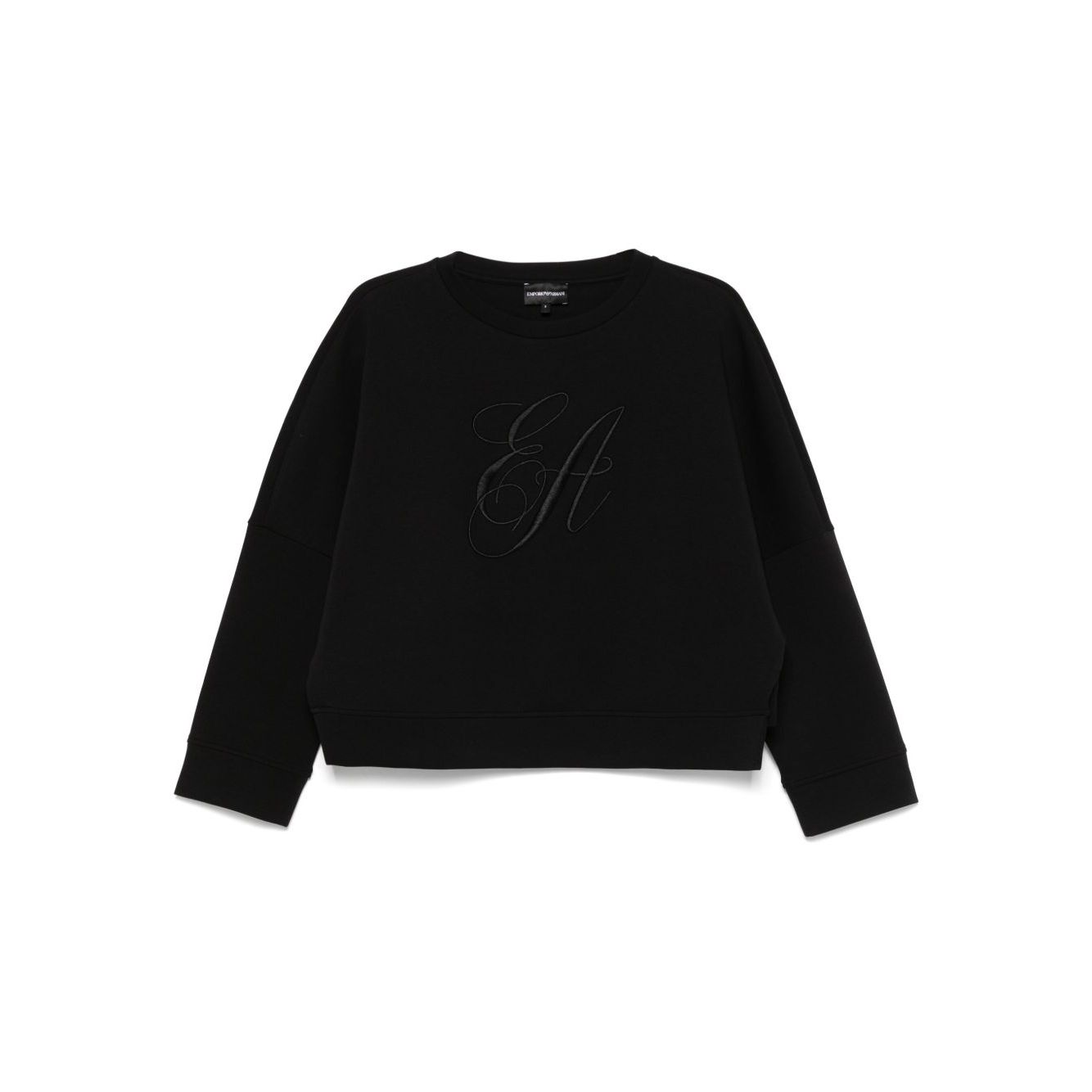 Emporio Armani Double jersey sweatshirt with logo embroidery