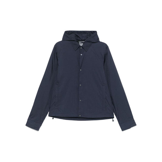 Emporio Armani Blouson with internal nylon bib jacquard all-over lettering Jackets Emporio Armani Dark Slate Gray