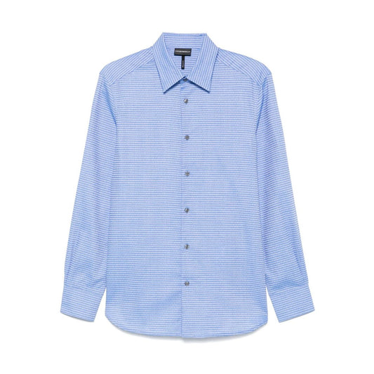 Emporio Armani Shirts Clear Blue Shirts