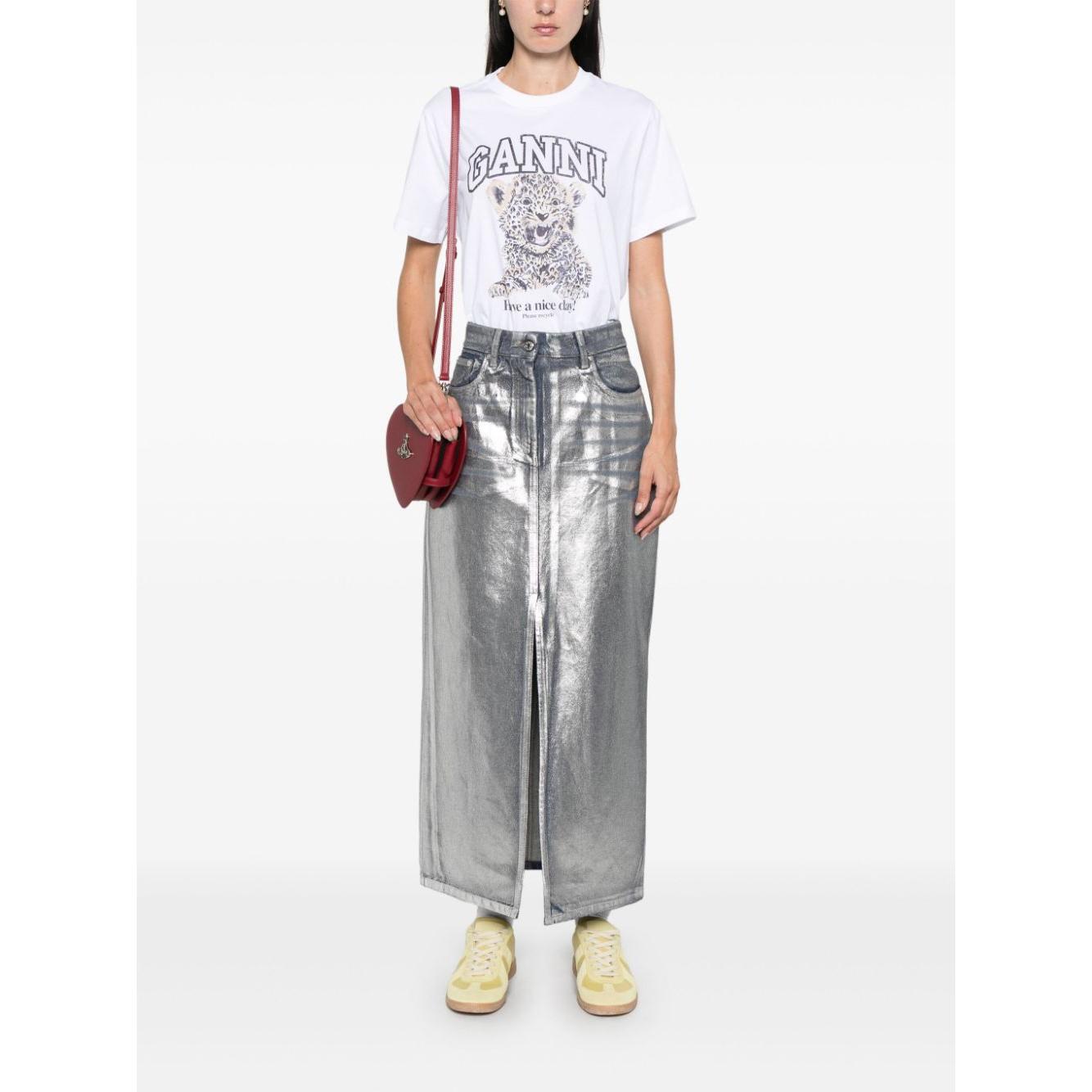 GANNI T-shirts and Polos White T4124943-AI25