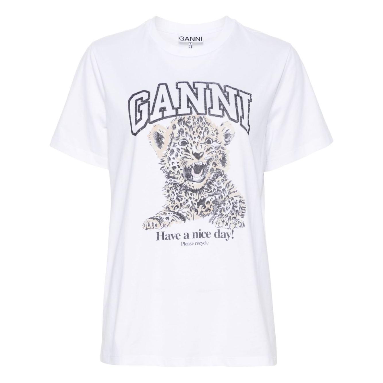 GANNI T-shirts and Polos White T4124943-AI25