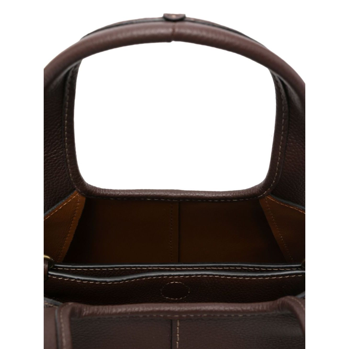 Front view with bag zipped and handles upright.