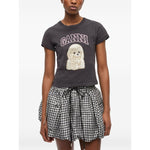 GANNI T-shirts and Polos Grey Topwear