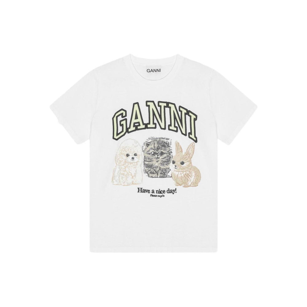GANNI T-shirts and Polos White T4237151-AI25