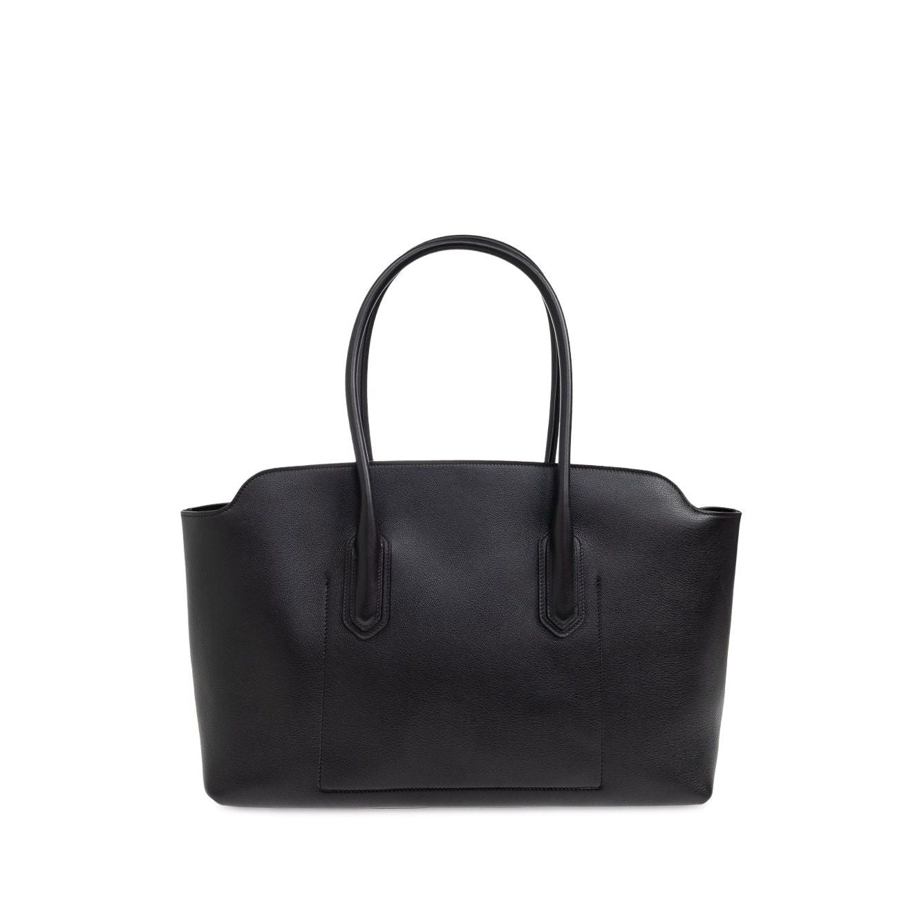 Front view with bag zipped and handles upright.