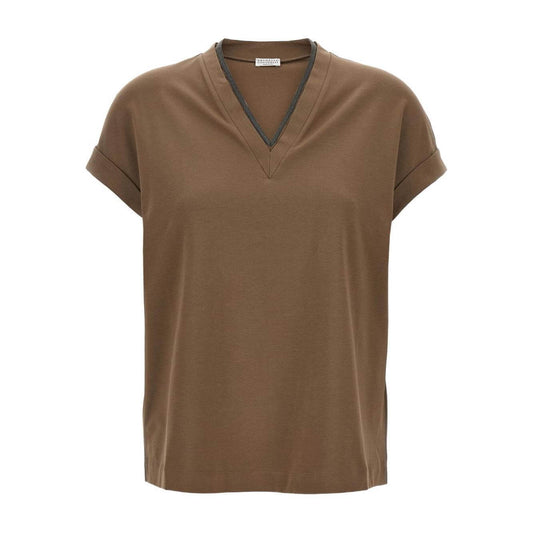 Brunello Cucinelli T-shirts and Polos Brown MPT18BD222C8705-AI25