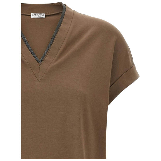 Brunello Cucinelli T-shirts and Polos Brown MPT18BD222C8705-AI25