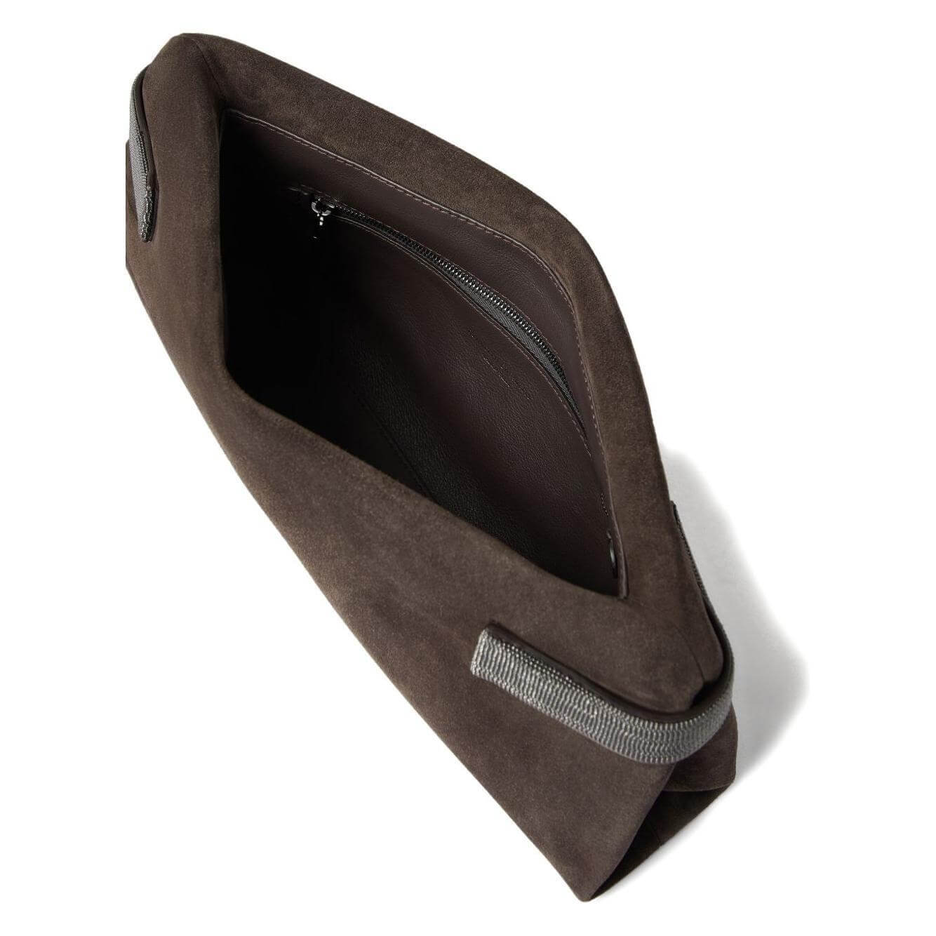 Front view with bag zipped and handles upright.