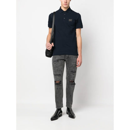 Dolce & Gabbana Logo cotton polo shirt Topwear