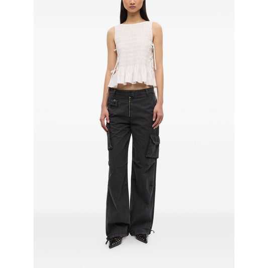 GANNI Trousers Grey W0446252-AI25