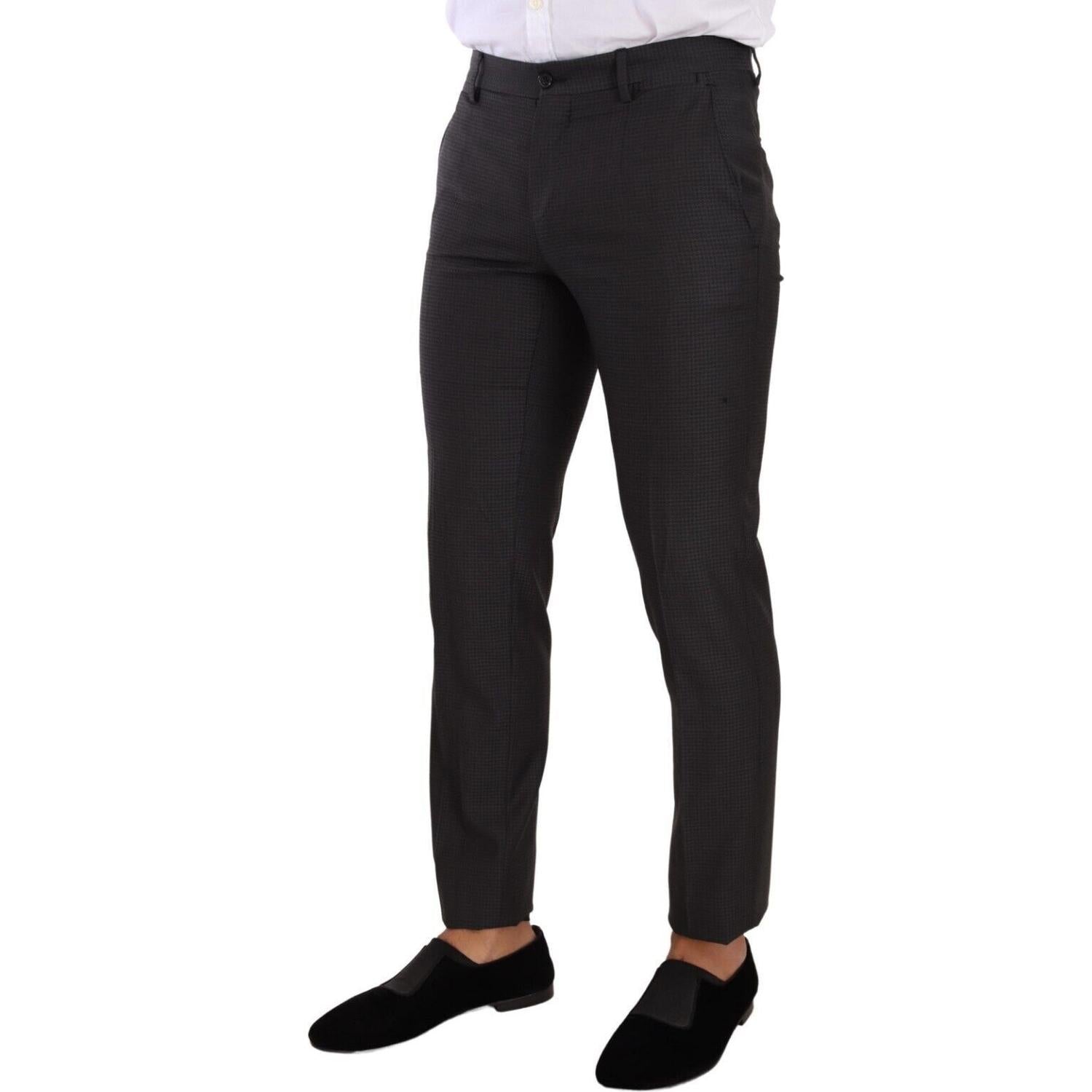 优雅黑色羊毛马提尼西装