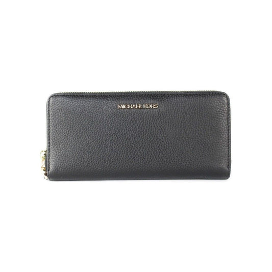 Michael Kors Jet Set Travel Large Black Pebble Leather Continental Wrist Wallet Michael Kors Dark Slate Gray