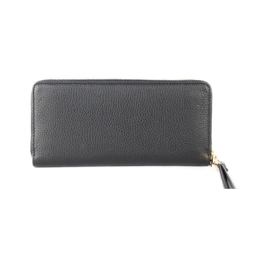 Michael Kors Jet Set Travel Large Black Pebble Leather Continental Wrist Wallet Michael Kors Dark Slate Gray