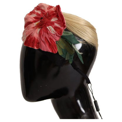 Dolce & Gabbana Black Silk White Hair Parrucchiera Diadem Headband