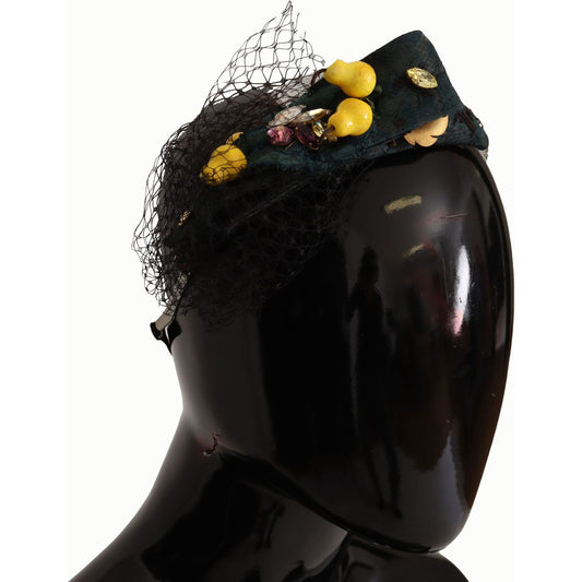 Dolce & Gabbana Charming Sicilian Lemon Crystal Headband Dolce & Gabbana Black
