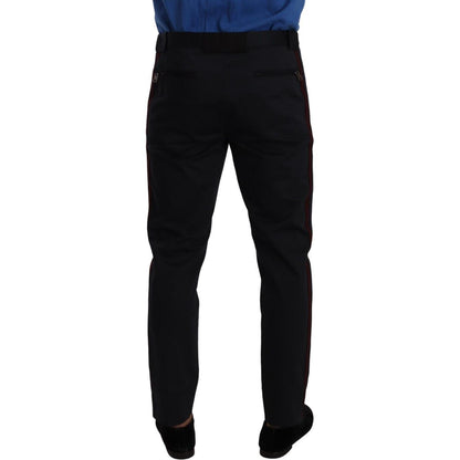 Dolce & Gabbana Blue Bordeaux Cotton Skinny Chino Pants