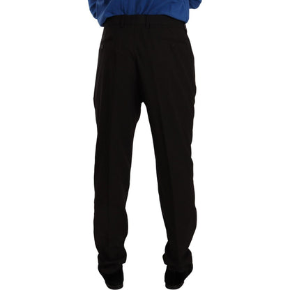Dolce & Gabbana Brown Wool Skinny Formal Dress Pants