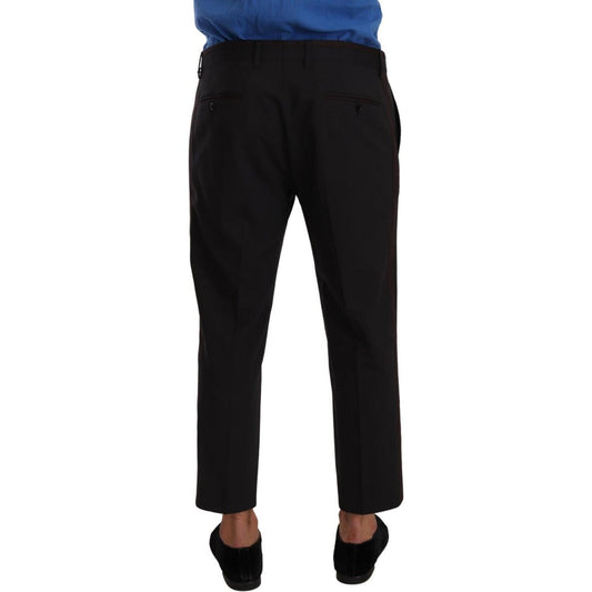 Dolce & Gabbana Elegant Cropped Wool Stretch Pants Dolce & Gabbana Black
