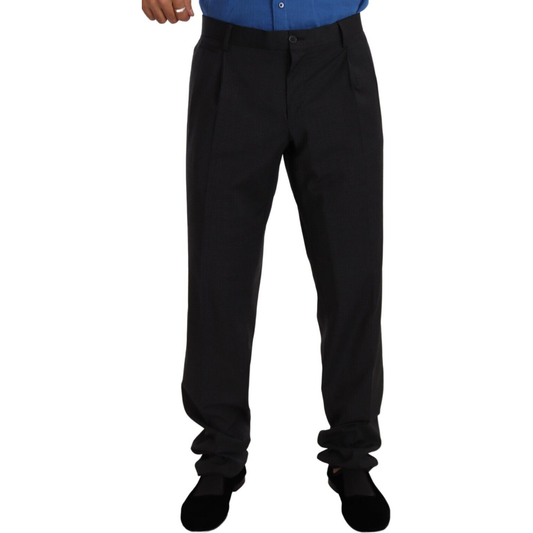 Dolce & Gabbana Elegant Gray Formal Men's Trousers Dolce & Gabbana Black