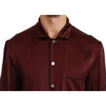 Dolce & Gabbana Bordeaux Silk Pajama Casual Shirt TSH4616- 40