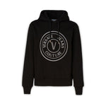 Versace Jeans Stunning Hooded Black Cotton Sweatshirt 8052019110395