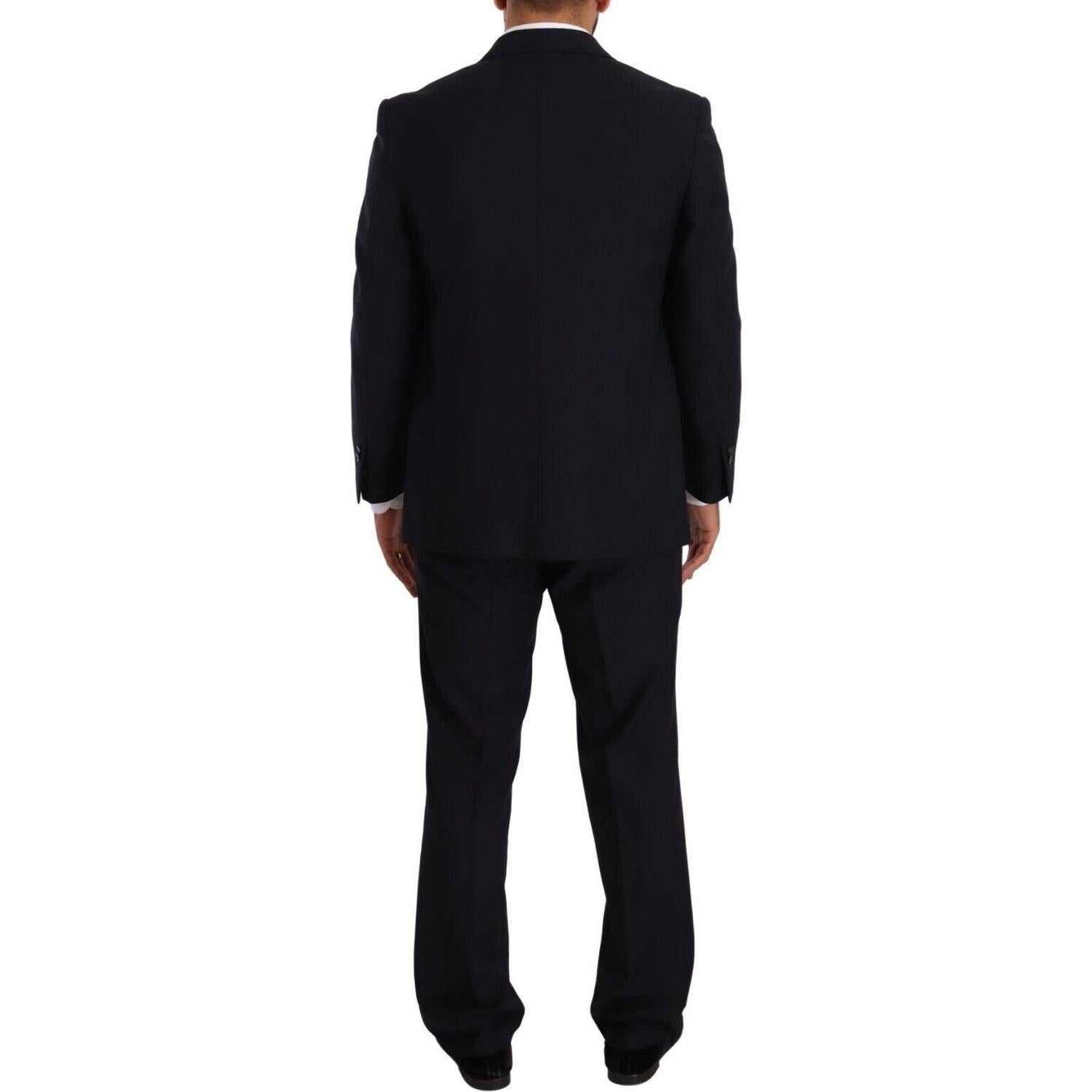 精致蓝色两件套西装搭配解构主义西装外套