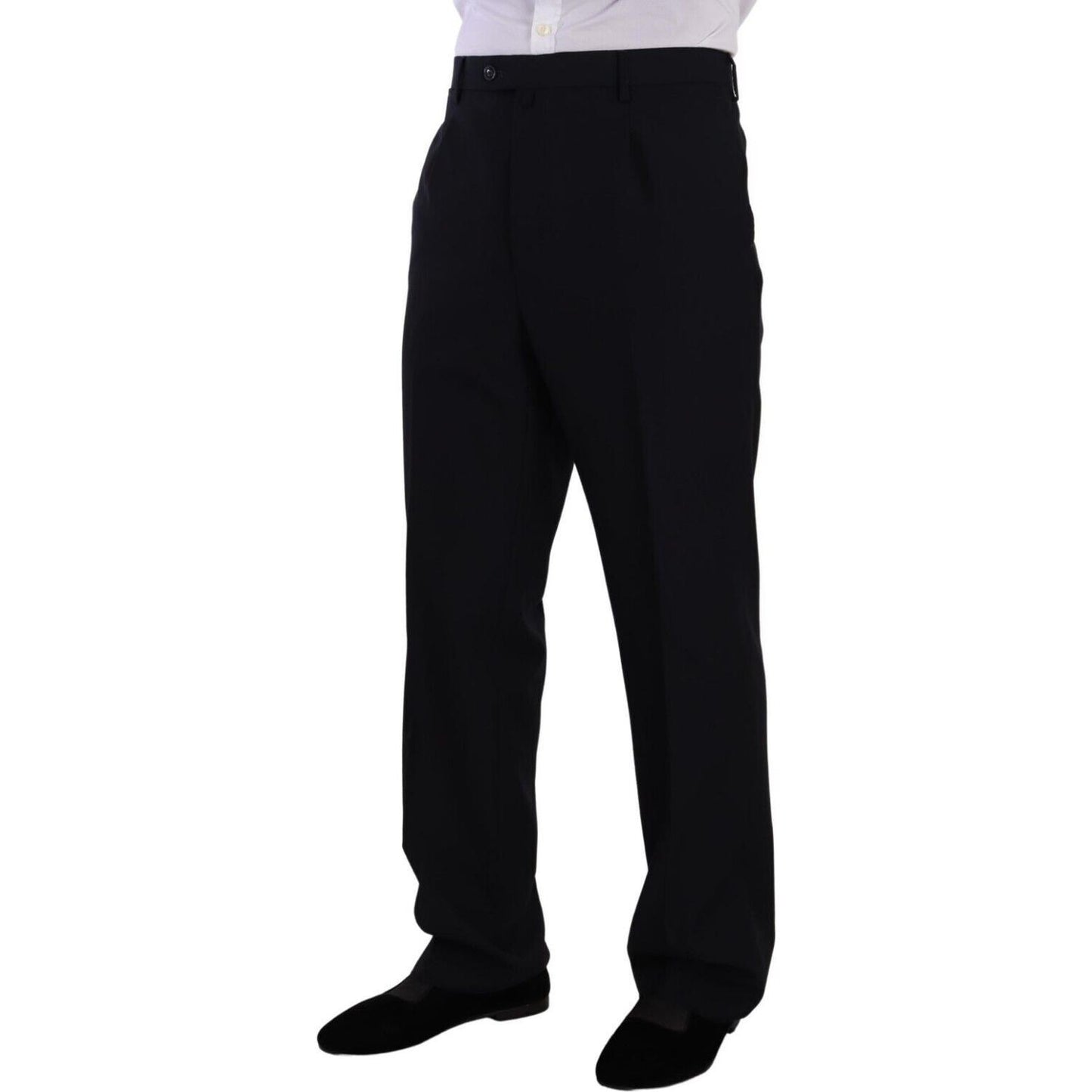 Domenico Tagliente Blue Polyester Single Breasted Formal Suit