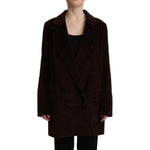 Dolce & Gabbana Bordeaux Corduroy Cotton Blazer Oversized Jacket JKT3285 - 40