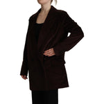 Dolce & Gabbana Bordeaux Corduroy Cotton Blazer Oversized Jacket JKT3285 - 40