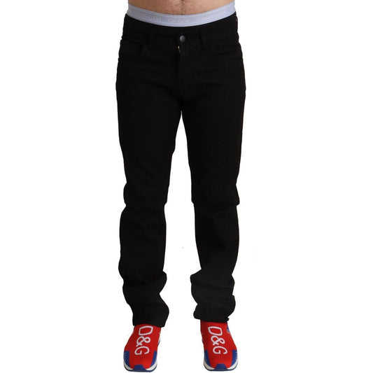 Dolce & Gabbana Elegant Skinny Black Cotton Pants Dolce & Gabbana Black