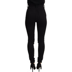 Dolce & Gabbana Black High Waist Skinny Slim Fit Pants