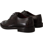 Dolce & Gabbana Purple Leather Oxford Wingtip Formal Shoes MV4521- 39