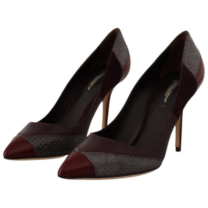 Dolce & Gabbana Multicolor Exotic Leather Heels Pumps Shoes