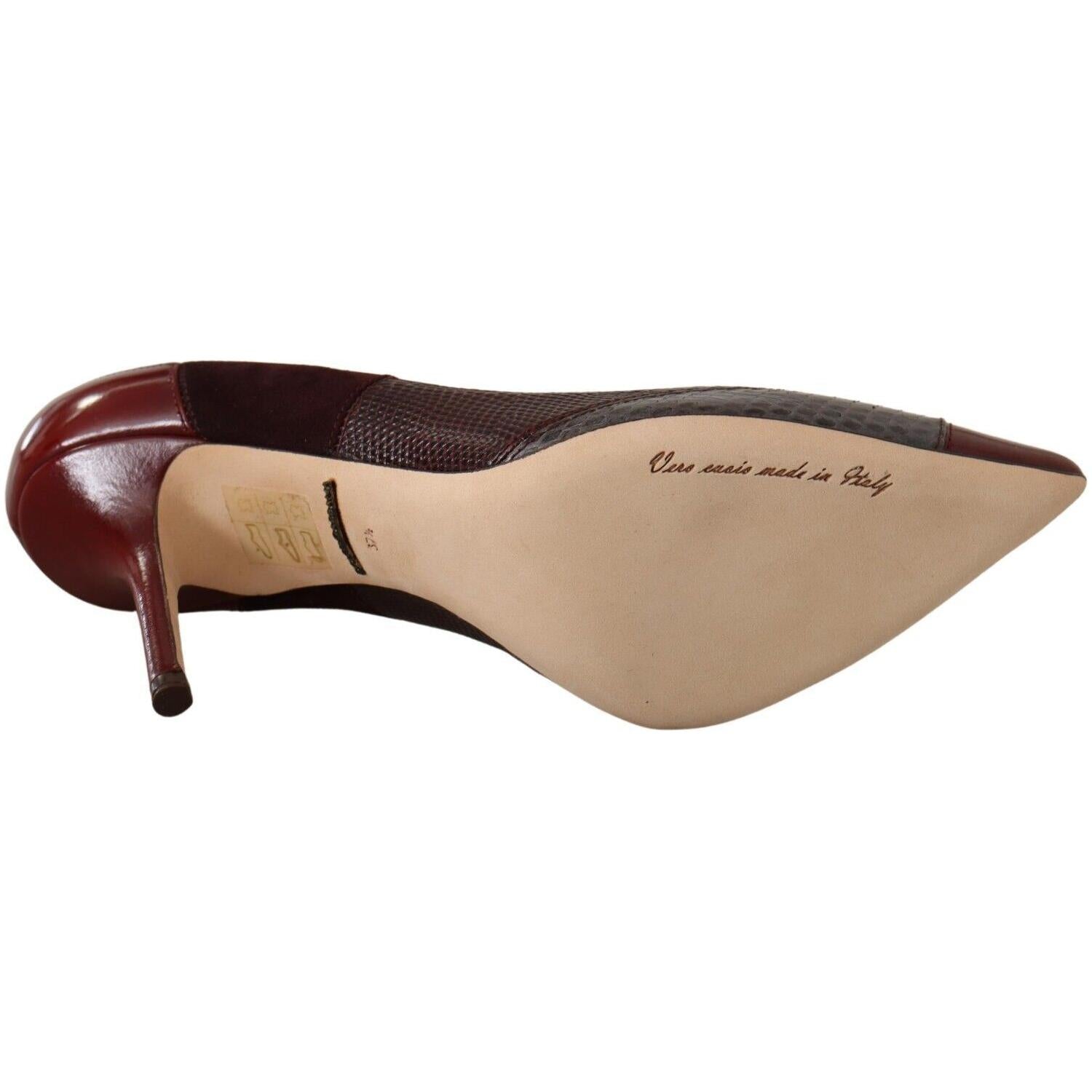 حذاء بكعب عالٍ متعدد الألوان من الجلد الاستوائي من دولتشي آند غابانا