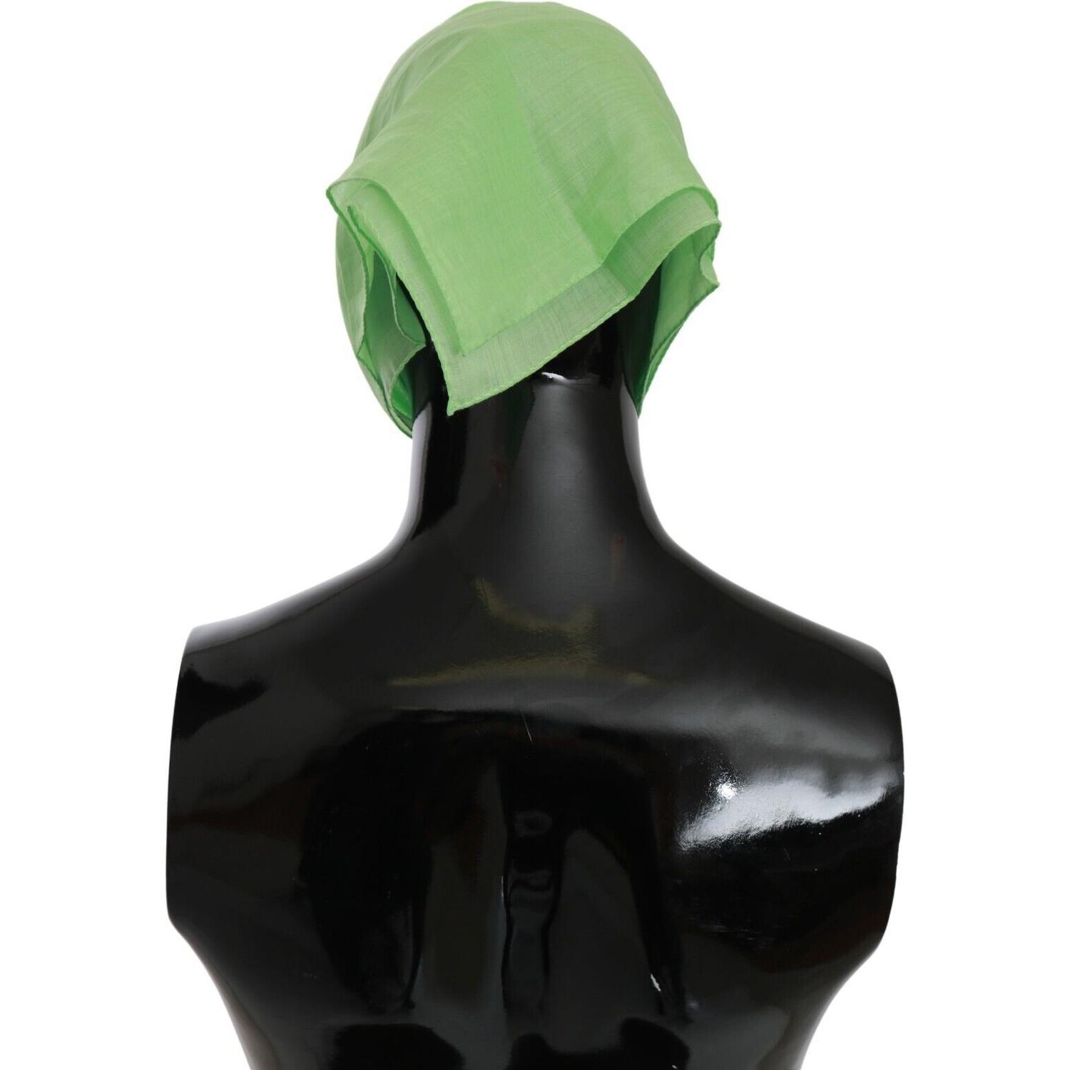 وشاح فيرساتشي الأنيق من الكتان باللون الأخضر التفاحي