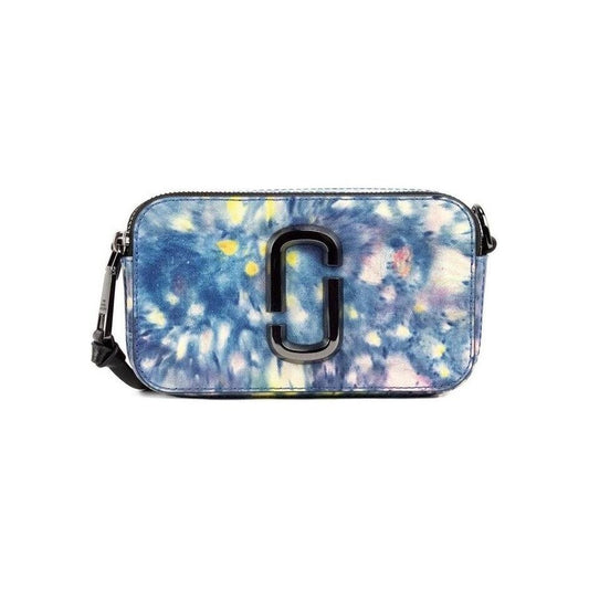 Marc Jacobs The Snapshot bag Watercolor Blue Printed Leather Shoulder Bag Purse 49369