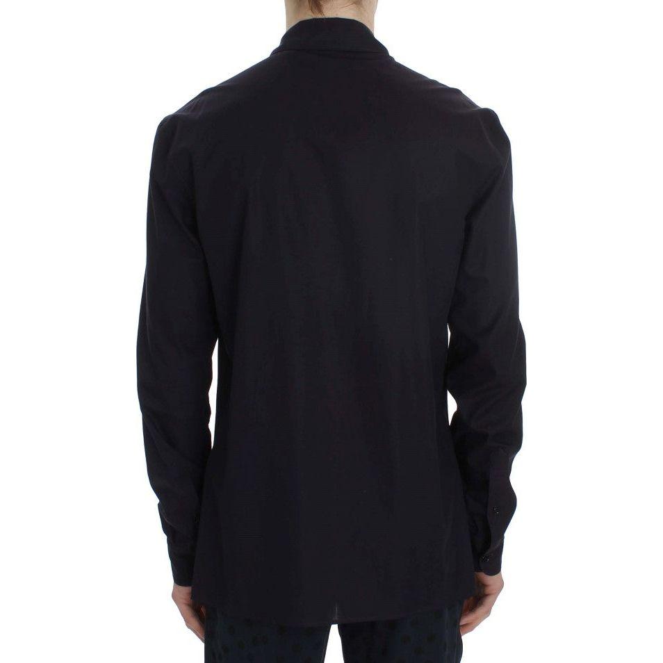 قميص نوم مخطط من القطن باللون الأرجواني الأنيق من دولتشي آند غابانا