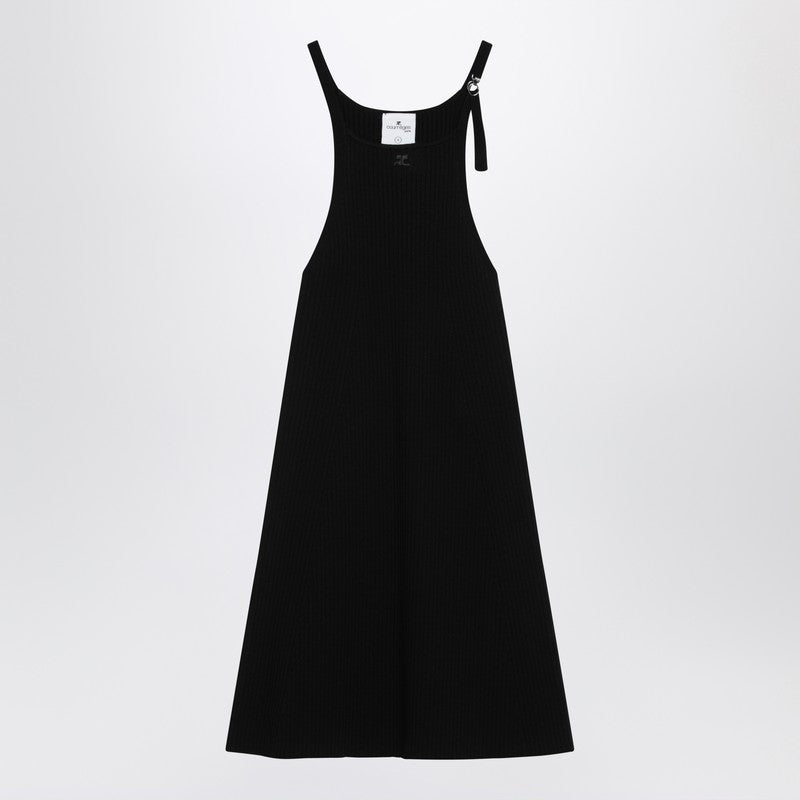Courreges Courrèges Black ribbed mini dress 225MR0615FI0001/Q_COURR-9999_323