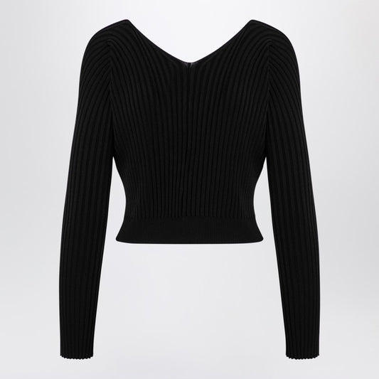 JACQUEMUS La Maille Pralu Longue black cardigan 22H223KN5002190/P_JACQM-990_108