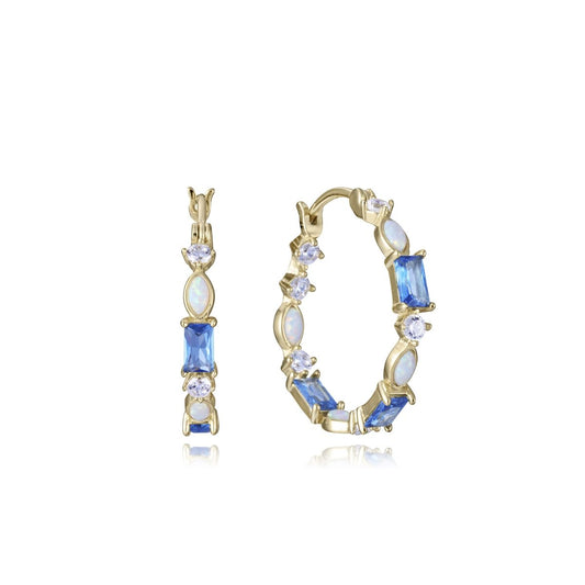 VICEROY JEWELS Mod. 2301E100-33 silver earrings with blue and clear stones, quartz analog, 3 ATM water resistance for ladies.