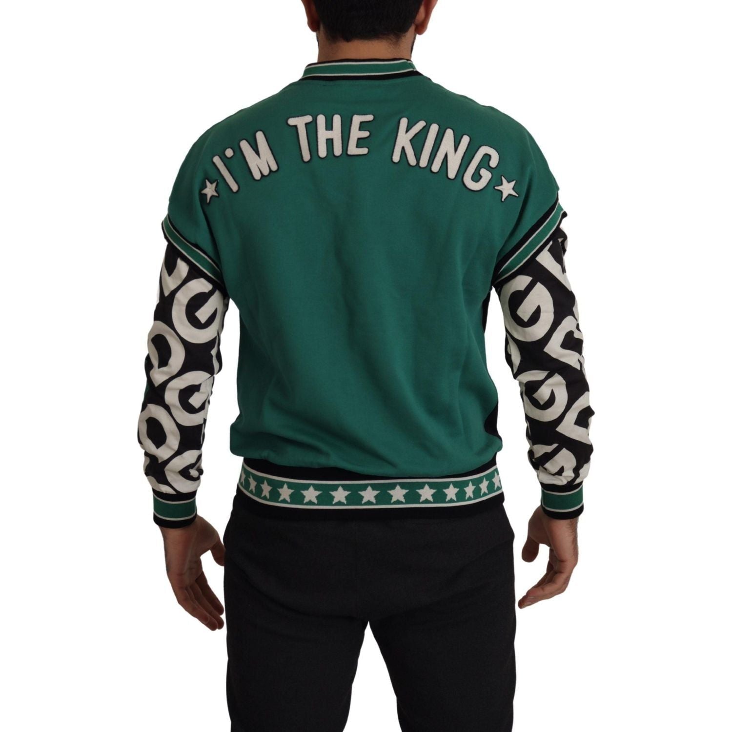سترة Dolce &amp; Gabbana Regal Crewneck - أسود وأخضر